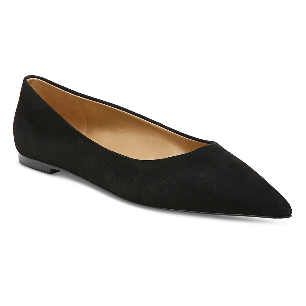 NIB Sam Edelman Wanda Black Suede Flats